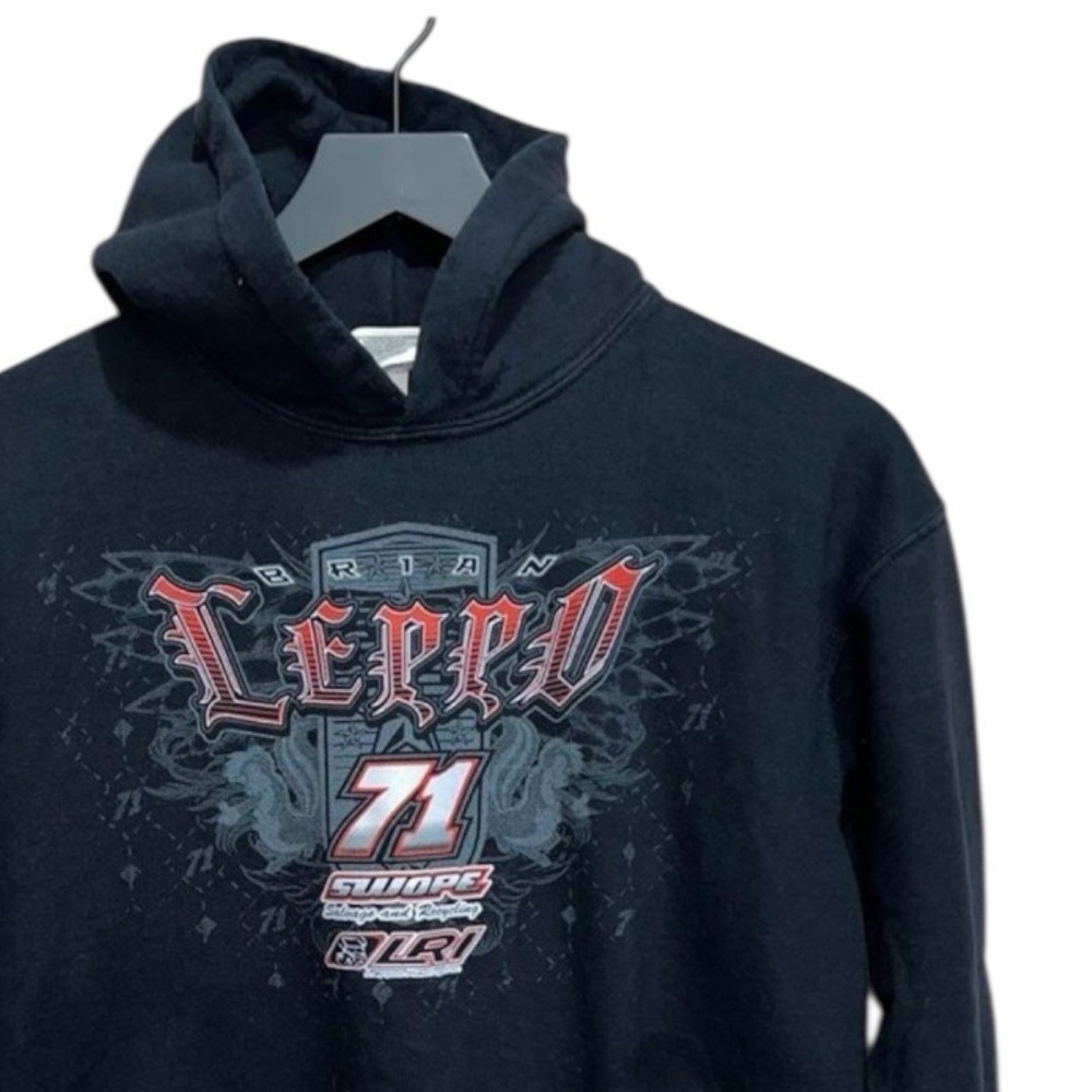 Kids Boys Brian Leppo #71 Swope's Salvage Sprint Car Hoodie Spring Grove Large
